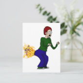 Glitzer Farter Postkarte (Stehend Vorderseite)