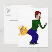 Glitzer Farter Postkarte (Vorne/Hinten)