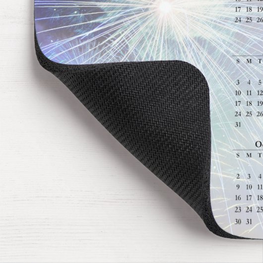 Glitzer Fireworks Holidays Kalender 2016 Mousepad (Ecke)
