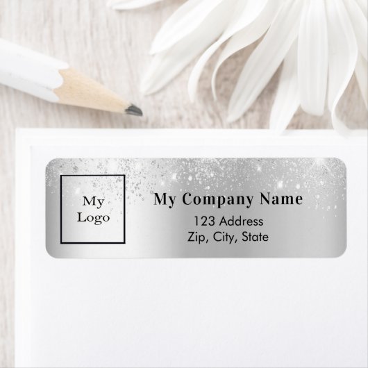 Glitzer-Firmenlogo Rücksendeadresse (Insitu)