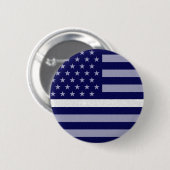 Glitzer-Flag mit dünner weißer Linie Button (Vorne & Hinten)