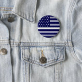 Glitzer-Flag mit dünner weißer Linie Button (Beispiel)