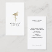 Glitzer Flamingo Business Card Visitenkarte (Vorne/Hinten)