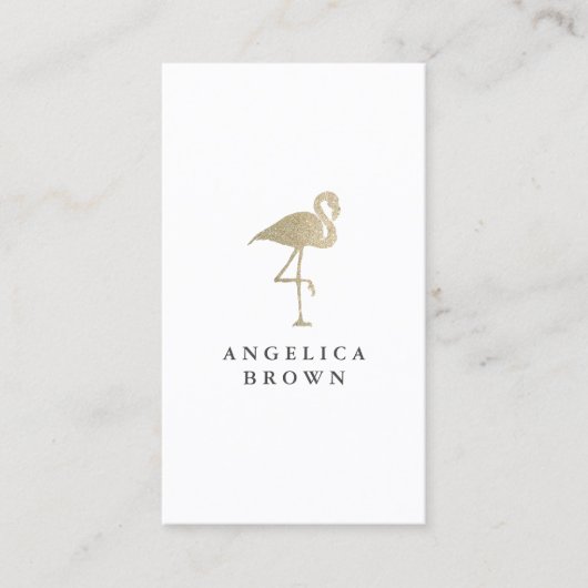 Glitzer Flamingo Business Card Visitenkarte (Vorderseite)