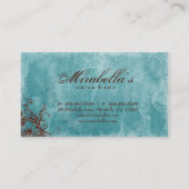 Glitzer Floral Salon Wellness-Center Grunge Sparkl Visitenkarte (Rückseite)