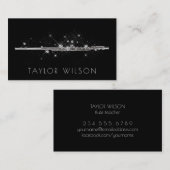 Glitzer Flöte Visitenkarte (Vorne/Hinten)