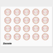 Glitzer Foil Lines Rose Gold Body Butter Labels Runder Aufkleber (Blatt)