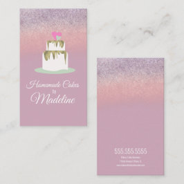 Glitzer Foil Wedding Cake Bäckerei Visitenkarte