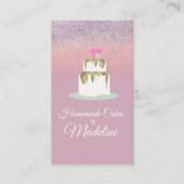 Glitzer Foil Wedding Cake Bäckerei Visitenkarte (Vorderseite)