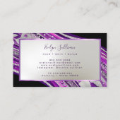 Glitzer-Folie in schwarzer Visitenkarte (Rückseite)