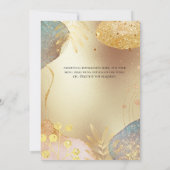 Glitzer formt Blattgold abstrakt Einladung (Rückseite)