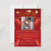 Glitzer Foto I Liebe Sie Jubiläumskarte für Ehefra Dankeskarte (Vorderseite)