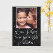 Glitzer-Fotokarte des Vaters Karte (Gelbe Blume)