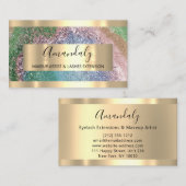 Glitzer Frame Event Planner Beauty Studio WELLNESS Visitenkarte (Vorne/Hinten)