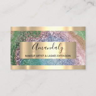 Glitzer Frame Event Planner Beauty Studio WELLNESS Visitenkarte