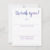 Glitzer füllen Sie die unbedruckte Lila Vielen Dan Mitteilungskarte (Vorderseite)