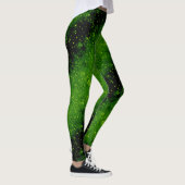 Glitzer funkeln nahtlos Konfetti grün leuchten dun Leggings (Rechts)
