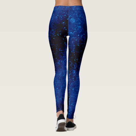 Glitzer funkeln nahtlose Konfetti Marine glänzen d Leggings (Rückseite)