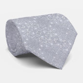 Glitzer Funkeln Silber Modern Krawatte (Gerollt)