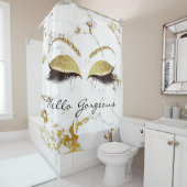 Glitzer Funkelnd Hallo wunderschöne Marmorkugeln Duschvorhang (Beispiel)