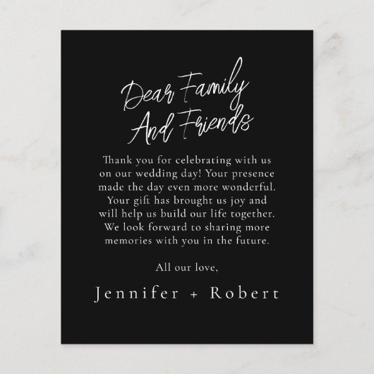 Glitzer Funkelnd Hochzeit Dankeschön Karten (Hinten)