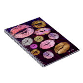 Glitzer Funkelnd Kiss Lips Beauty Makeup Trendy Notizblock (Rechte Seite)