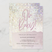 Glitzer funkelnd Klasse oh Baby! Party duschen (Vorne/Hinten)