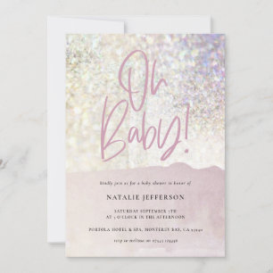 Glitzer funkelnd Klasse oh Baby! Party duschen