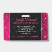 Glitzer Funkelnde Rosa Krone Schmuck Accessoire St Ausweis (Rückseite)
