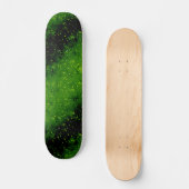 Glitzer funkelt nahtlos Konfetti grün leuchten Skateboard (Vorderseite)