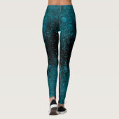 Glitzer funkelt nahtlos Konfetti türkis glänzen Gl Leggings (Rückseite)