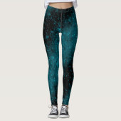 Glitzer funkelt nahtlos Konfetti türkis glänzen Gl Leggings (Vorderseite)