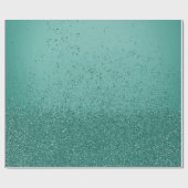 Glitzer für aquamarine grüne Imitate Geschenkpapier (Flach)