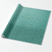 Glitzer für aquamarine grüne Imitate Geschenkpapier (Ungerollt)
