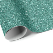 Glitzer für aquamarine grüne Imitate Geschenkpapier (Rolleneckpunkt)