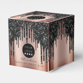 Glitzer für benutzerdefinierte Logos Schwarze Trop Geschenkschachtel