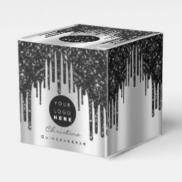 Glitzer für benutzerdefinierte Logos Schwarze Trop Geschenkschachtel