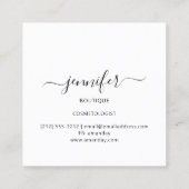 Glitzer für berufliche Boutiquen Quadratische Visitenkarte (Rückseite)