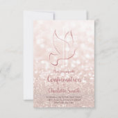 Glitzer für Bestätigungs-Imitats Einladung (Vorderseite)