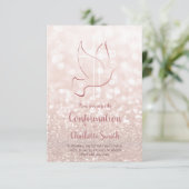 Glitzer für Bestätigungs-Imitats Einladung (Stehend Vorderseite)