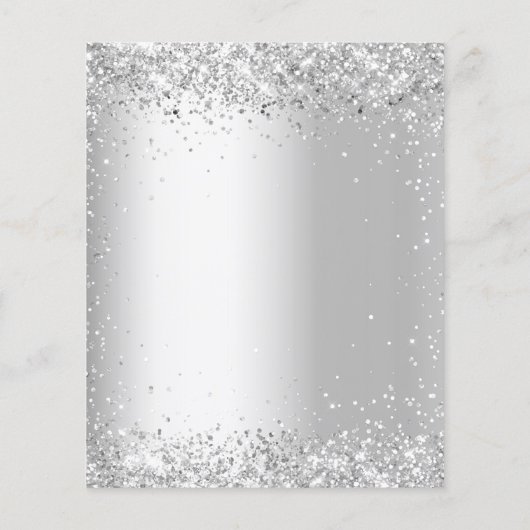 Glitzer für Birthday-Weißsilber Flyer (Hinten)