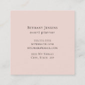 Glitzer für den einfachen Rosa- und Goldballon Quadratische Visitenkarte (Rückseite)