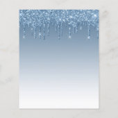 Glitzer für die Budgetierung Blauer Hochzeitstag E (Rückseite)