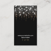 Glitzer für elegante Imitate Visitenkarte (Rückseite)