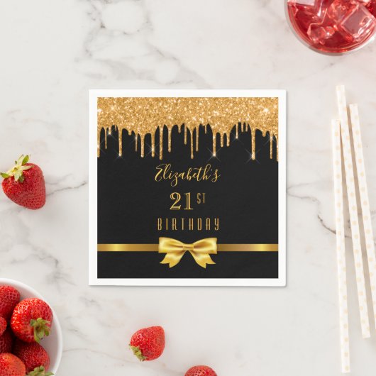 Glitzer für Geburtstagsparty Serviette (Beispiel)