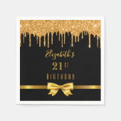 Glitzer für Geburtstagsparty Serviette (Vorderseite)