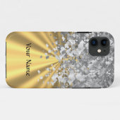 Glitzer für Gold und Imitat Case-Mate iPhone Hülle (Rückseite (Horizontal))