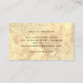 Glitzer für Goldene Holographische Opal-Stone Visitenkarte (Rückseite)