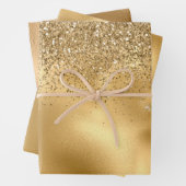 Glitzer für Goldmakrelen-Imitat Geschenkpapier Set (Beispiel)