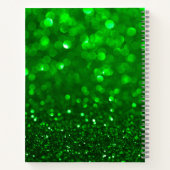 Glitzer für grüne Imitate Notizbuch (Rückseite)